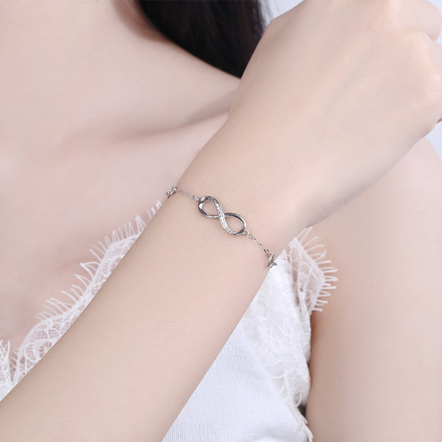 925 Sterling Silver Infinity Bracelet