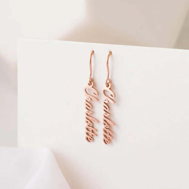 Custom Name Earrings in Sterling Silver, Gold and Rose Gold Anniversary Gifts,BEST FRIEND GIFT,Birthday Gifts,BRIDESMAIDS GIFTS,CAITLYNMINIMALIST,Christmas Gifts,CUSTOM EARRINGS,CUSTOM NAME JEWELRY,DANGLING EARRINGS,EVERYDAY EARRINGS,GIFT FOR HER,Gifts,Gi