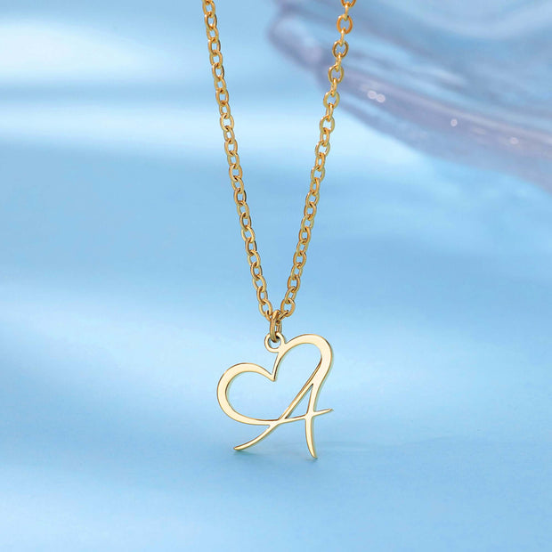 Heart Initial Letter Necklace for Women BAR NECKLACE,Birthday Gifts,BOX CHAIN NECKLACE,CHARM NECKLACE,Custom Gold Necklace,CUSTOM NAME NECKLACE,CUSTOM NECKLACE,DAINTY NAME NECKLACE,DAINTY NECKLACE,DELICATE NECKLACE,DIAMOND NECKLACE,ENGRAVED NECKLACE,FAMIL