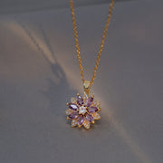 Dainty Flower Opal Necklace