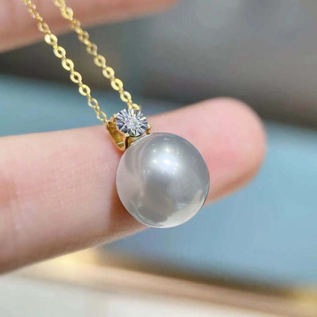 Minimalist Teardrop Pearl Pendant Necklace, Dainty 14k 18k Gold Necklace , Brides & Bridesmaids Wedding Gift, Handmade Jewelry Gift for Her