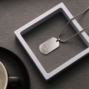 520 Love Token - Titanium Steel Couple’s Necklace - Sleek Silver Pendant for Him & Her