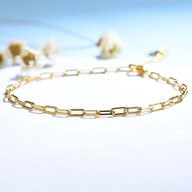 Paperclip Chain Bracelet in Gold, Sterling Silver ADJUSTABLE BRACELET,Anniversary Gifts,BIRTHDAY GIFT,Birthday Gifts,BRIDESMAID BRACELET,CAITLYN MINIMALIST,Christmas Gifts,DAINTY BRACELETS,FRIEND GIFT,Gifts,Gifts for Friends,Gifts for Girlfriend,Gifts for