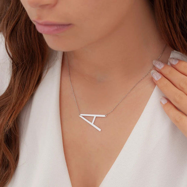Stainless Steel Initial Letter Name Pendant NecklaceAnniversary Gifts,BIG LETTER NECKLACE,Birthday Gifts,CAITLYNMINIMALIST,Christmas Gifts,CUSTOM JEWELRY,GIFT FOR HER,Gifts,Gifts for Boyfriend,Gifts for Dad,Gifts for Girlfriend,Gifts for Her,Gifts for Him